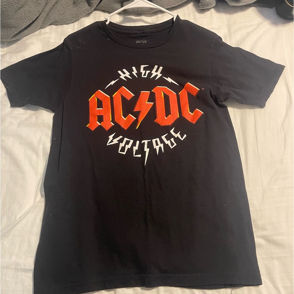 AC DC black tee, runs a little tight
